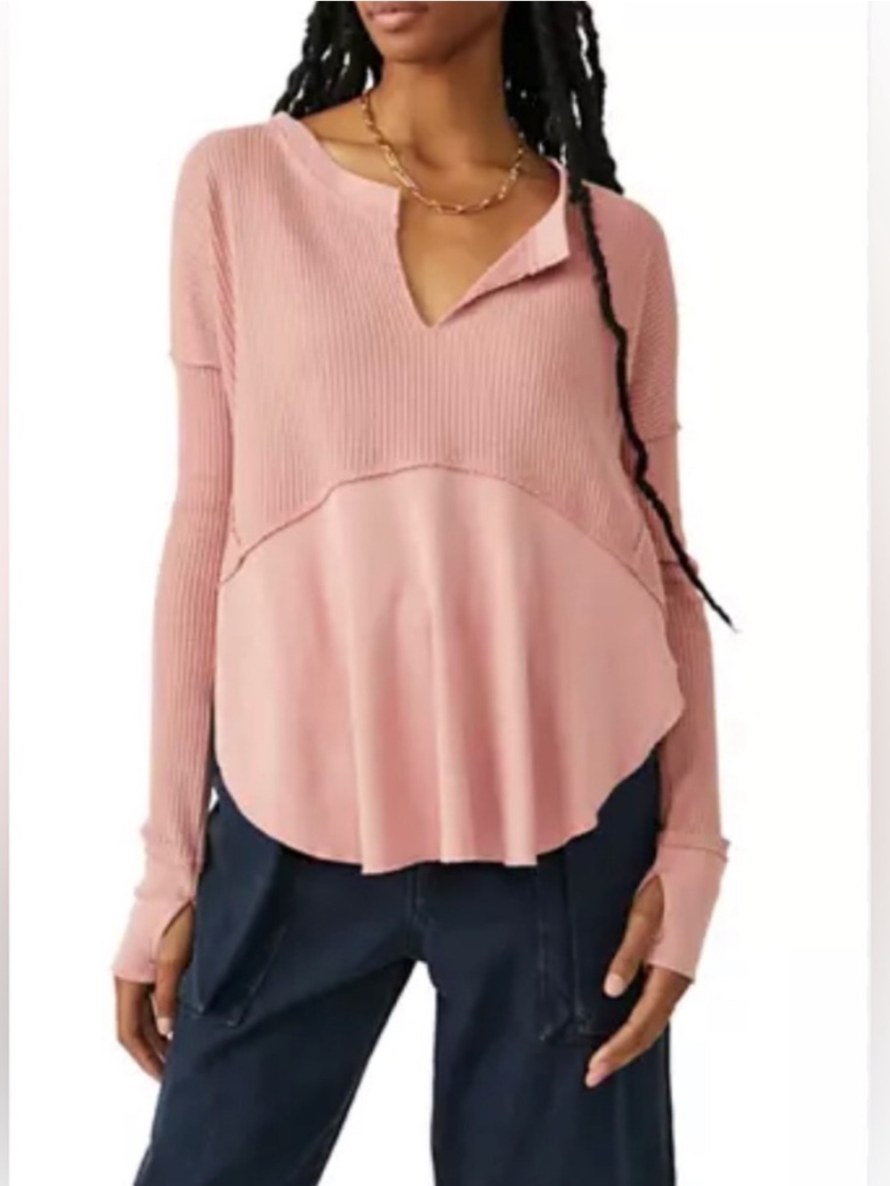 We The Free Monterey Thermal waffle long sleeve Top - Size XS - Free People
